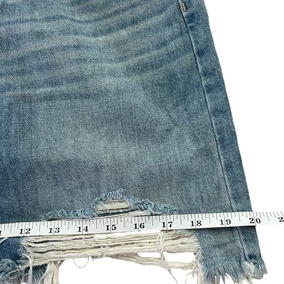 Hollister Womens Skirt Size 29 Ultra High Rise Denim Distressed Light Wash Skirt - Picture 8 of 11